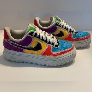 Nike Air Force 1 Reveal Tearaway Low Top size 8 Wms Colorful